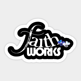 FAITH WORKS Print Design Letter Art Sticker